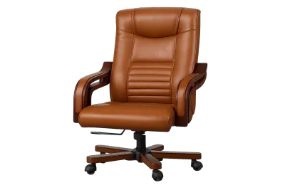Leather High Back Executive Office Chair with Curved Arms 2 — Office Furniture