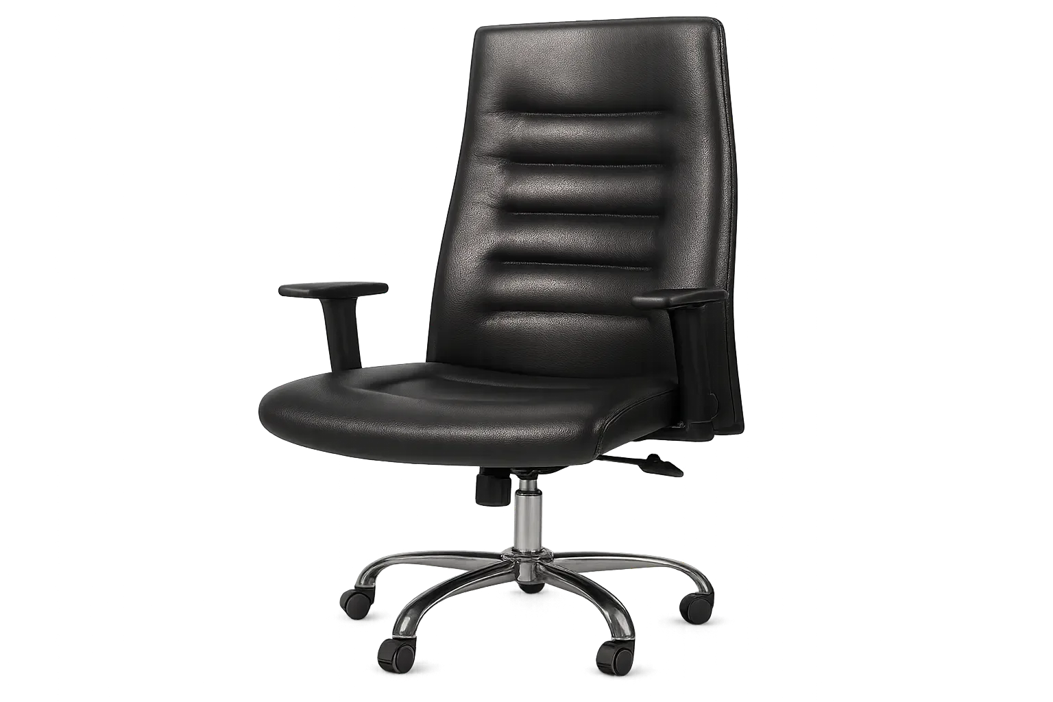 Leather High Back Executive Office Chair with Padded Arms 3 — Office Furniture