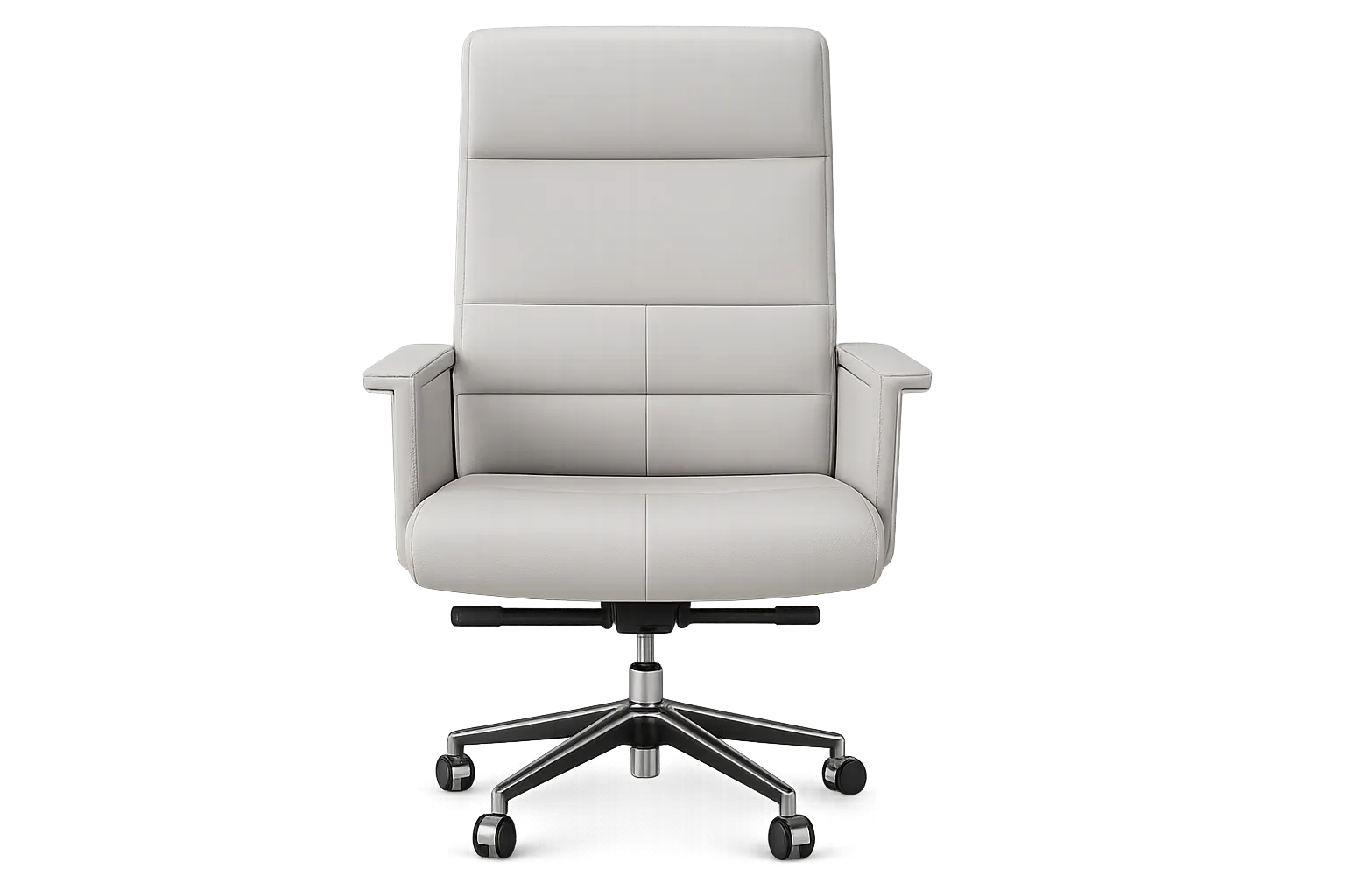 Leather High Back Executive Office Chair with Padded Arms — Office Furniture