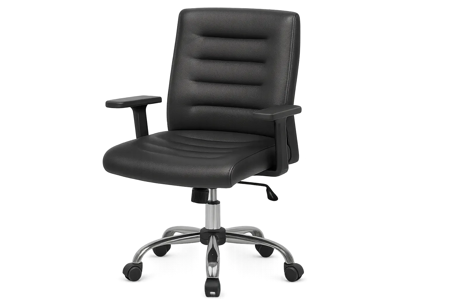 Leather Mid Back Executive Office Chair with Adjustable Arms 2 — Office Furniture