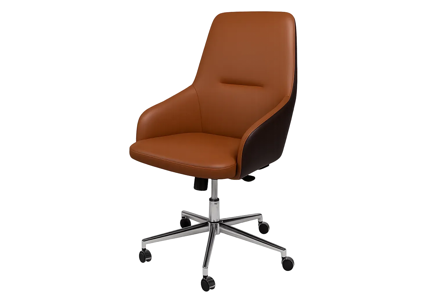 Leather Mid Back Executive Office Chair with Curved Arms 2 — Office Furniture