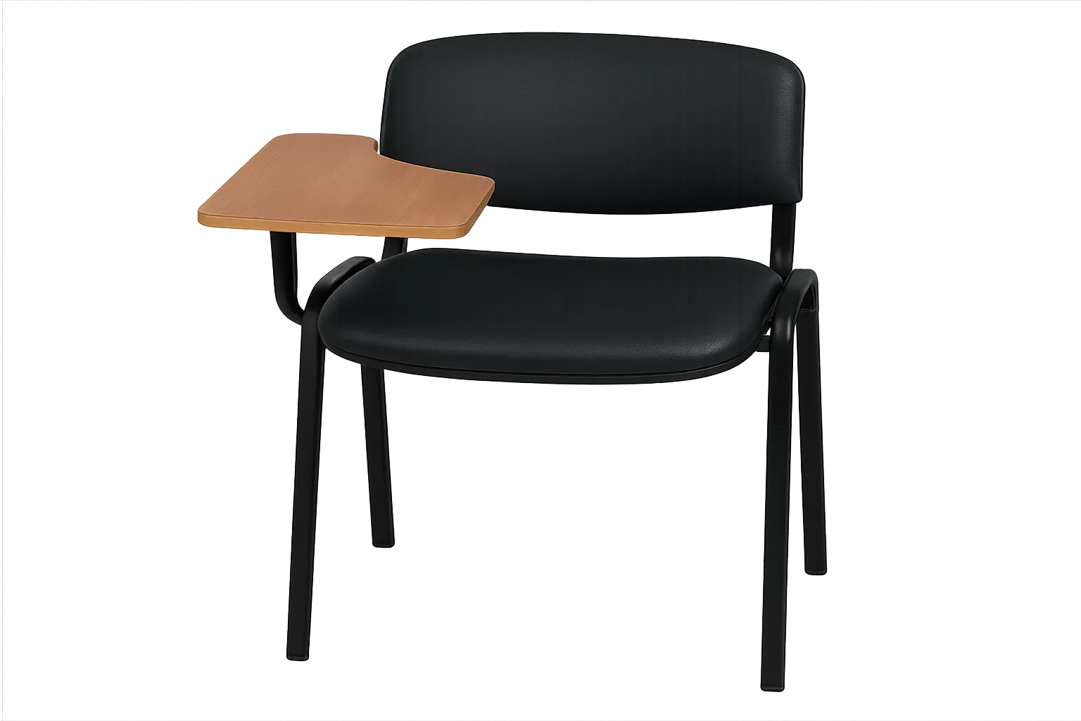 Leather Training Chair with Writing Tablet — Office Furniture